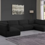 Ease 152" Fabric Upholstered 6pc. Modular Sectional
