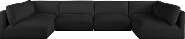 Ease 152" Fabric Upholstered 6pc. Modular Sectional