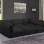 Ease 114" Fabric Upholstered 6pc. Modular Sectional
