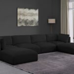 Ease 152" Fabric Upholstered 6pc. Modular Sectional