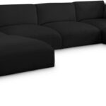 Ease 152" Fabric Upholstered 6pc. Modular Sectional