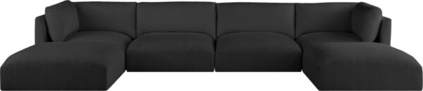 Ease 152" Fabric Upholstered 6pc. Modular Sectional