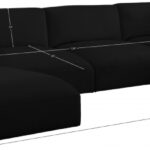 Ease 152" Fabric Upholstered 6pc. Modular Sectional