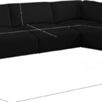 Ease 152" Fabric Upholstered 6pc. Modular Sectional