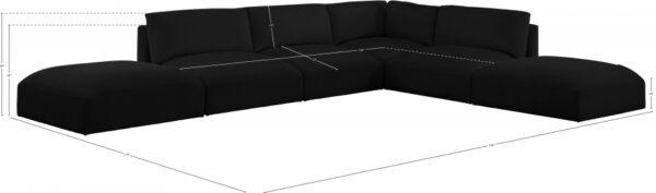 Ease 152" Fabric Upholstered 6pc. Modular Sectional
