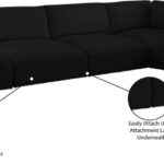 Ease 152" Fabric Upholstered 6pc. Modular Sectional