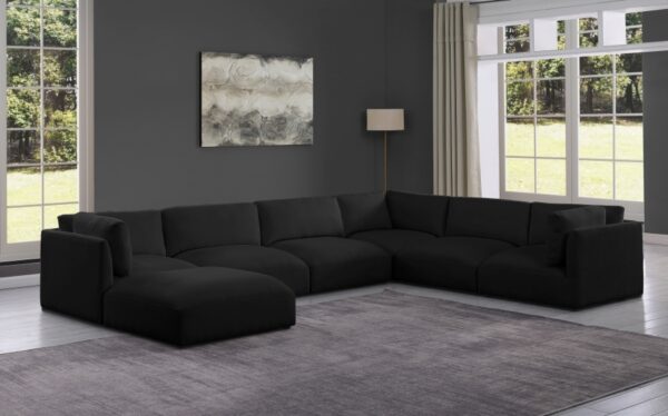 Ease 152" Fabric Upholstered 7pc. Modular Sectional