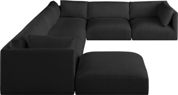 Ease 152" Fabric Upholstered 7pc. Modular Sectional