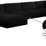 Ease 152" Fabric Upholstered 7pc. Modular Sectional