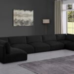 Ease 190" Fabric Upholstered 7pc. Modular Sectional