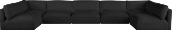 Ease 190" Fabric Upholstered 7pc. Modular Sectional