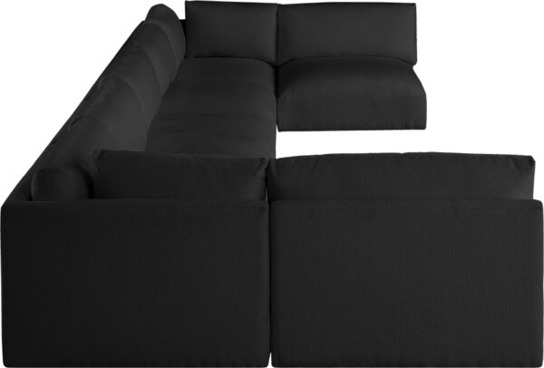 Ease 190" Fabric Upholstered 7pc. Modular Sectional