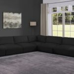 Ease 152" Fabric Upholstered 7pc. Modular Sectional