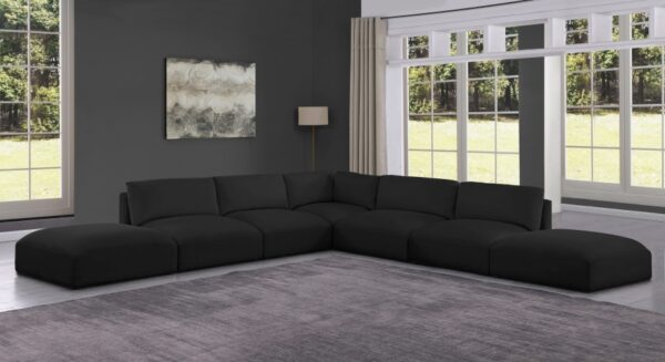 Ease 152" Fabric Upholstered 7pc. Modular Sectional