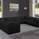 Ease 152" Fabric Upholstered 8pc. Modular Sectional