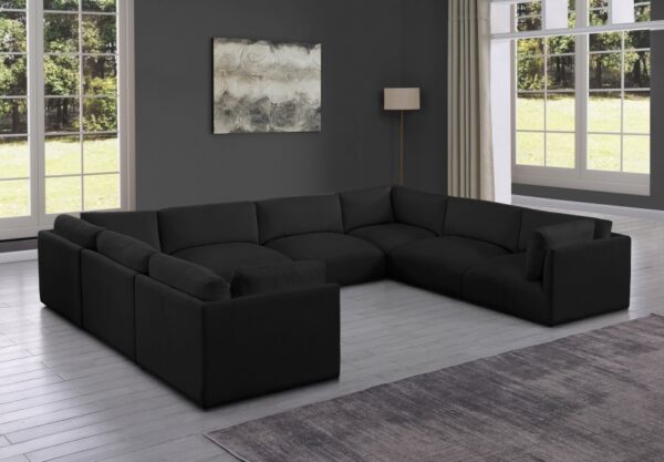 Ease 152" Fabric Upholstered 8pc. Modular Sectional