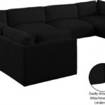 Ease 152" Fabric Upholstered 8pc. Modular Sectional