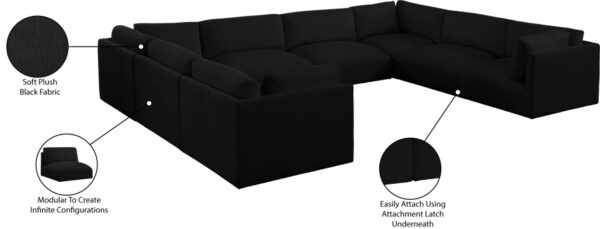 Ease 152" Fabric Upholstered 8pc. Modular Sectional