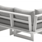 Maldives 129.5" Water Resistant Fabric Upholstered Outdoor Patio 4pc. Modular Sectional