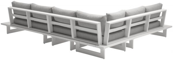 Maldives 129.5" Water Resistant Fabric Upholstered Outdoor Patio 4pc. Modular Sectional