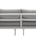 Maldives 129.5" Water Resistant Fabric Upholstered Outdoor Patio 4pc. Modular Sectional