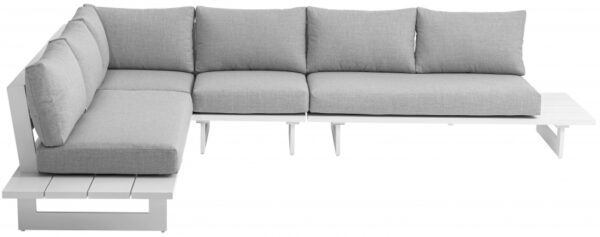 Maldives 129.5" Water Resistant Fabric Upholstered Outdoor Patio 4pc. Modular Sectional
