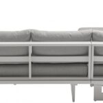 Maldives 102" Water Resistant Fabric Upholstered Outdoor Patio 4pc. Modular Sectional