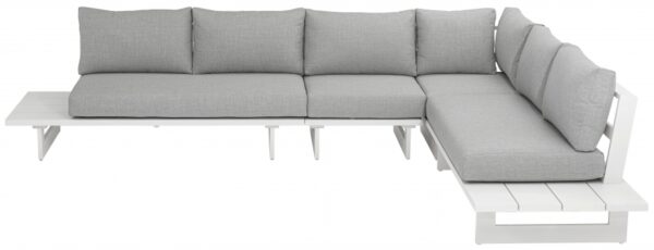 Maldives 102" Water Resistant Fabric Upholstered Outdoor Patio 4pc. Modular Sectional