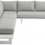 Maldives 102" Water Resistant Fabric Upholstered Outdoor Patio 4pc. Modular Sectional