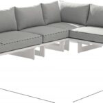 Maldives 102" Water Resistant Fabric Upholstered Outdoor Patio 4pc. Modular Sectional