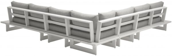 Maldives 129.5" Water Resistant Fabric Upholstered Outdoor Patio 5pc. Modular Sectional