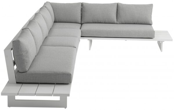 Maldives 157" Water Resistant Fabric Upholstered Outdoor Patio 5pc. Modular Sectional