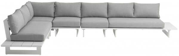 Maldives 102" Water Resistant Fabric Upholstered Outdoor Patio 5pc. Modular Sectional