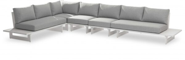 Maldives 102" Water Resistant Fabric Upholstered Outdoor Patio 5pc. Modular Sectional