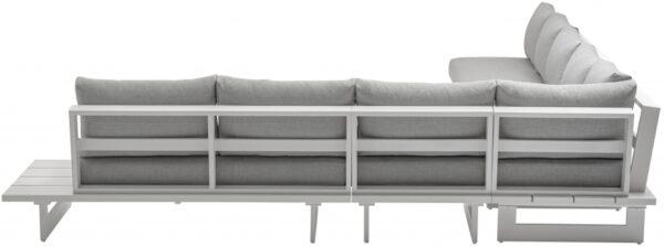Maldives 157" Water Resistant Fabric Upholstered Outdoor Patio 6pc. Modular Sectional