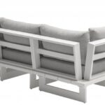 Maldives 129.5" Water Resistant Fabric Upholstered Outdoor Patio 6pc. Modular Sectional