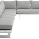 Maldives 102" Water Resistant Fabric Upholstered Outdoor Patio 6pc. Modular Sectional