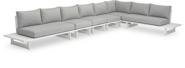 Maldives 102" Water Resistant Fabric Upholstered Outdoor Patio 6pc. Modular Sectional