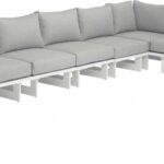 Maldives 102" Water Resistant Fabric Upholstered Outdoor Patio 6pc. Modular Sectional