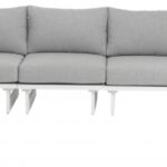 Maldives 184.5" Water Resistant Fabric Upholstered Outdoor Patio 6pc. Modular Sectional