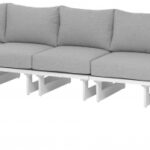Maldives 184.5" Water Resistant Fabric Upholstered Outdoor Patio 6pc. Modular Sectional