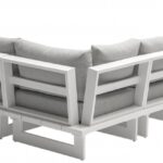 Maldives 129.5" Water Resistant Fabric Upholstered Outdoor Patio 7pc. Modular Sectional