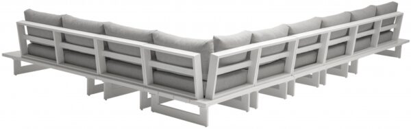 Maldives 129.5" Water Resistant Fabric Upholstered Outdoor Patio 7pc. Modular Sectional