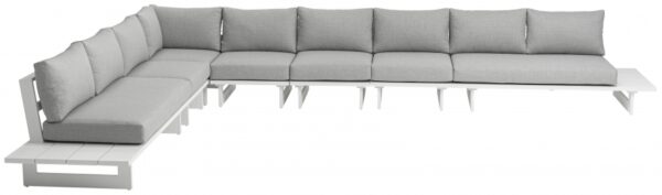 Maldives 184.5" Water Resistant Fabric Upholstered Outdoor Patio 7pc. Modular Sectional
