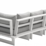 Maldives 212" Water Resistant Fabric Upholstered Outdoor Patio 7pc. Modular Sectional