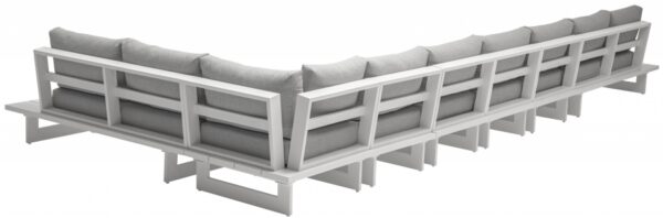 Maldives 212" Water Resistant Fabric Upholstered Outdoor Patio 7pc. Modular Sectional