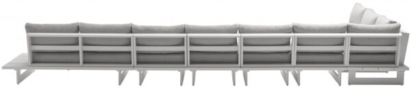 Maldives 212" Water Resistant Fabric Upholstered Outdoor Patio 7pc. Modular Sectional