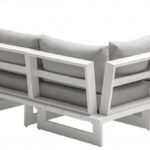Maldives 157" Water Resistant Fabric Upholstered Outdoor Patio 7pc. Modular Sectional