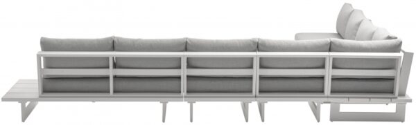 Maldives 157" Water Resistant Fabric Upholstered Outdoor Patio 7pc. Modular Sectional