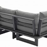 Maldives 129.5" Water Resistant Fabric Upholstered Outdoor Patio 4pc. Modular Sectional
